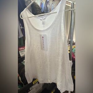 Athleta Sheer White Tank Top